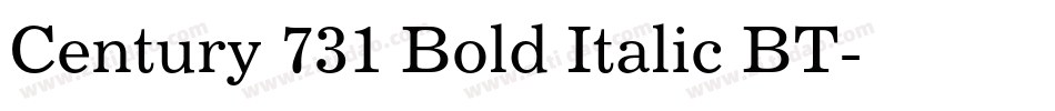 Century 731 Bold Italic BT字体转换